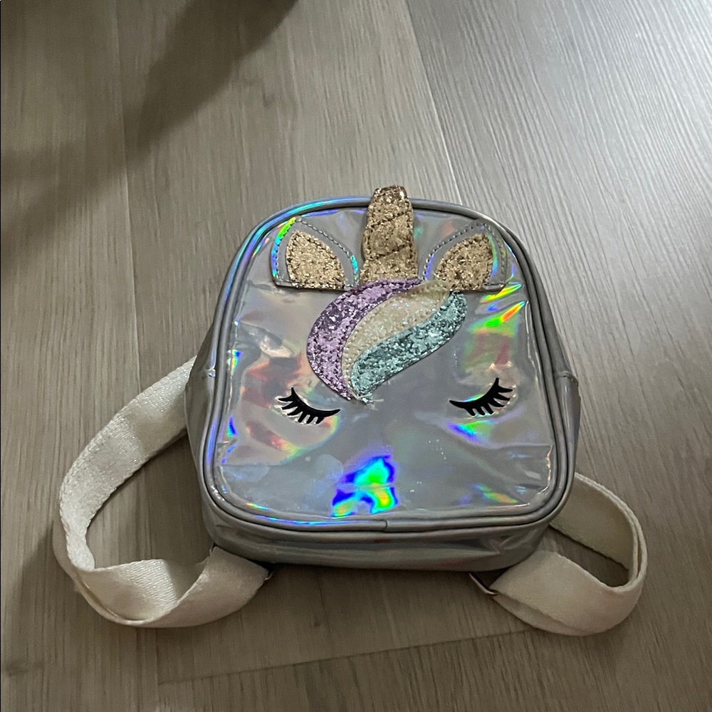 Holographic Unicorn Kids mini Backpack